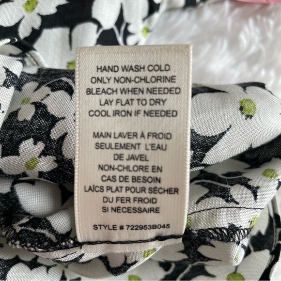 Rebecca Taylor | Paige Fluer Blouse, black/white/floral, size 12 - Picture 12 of 15